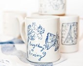 Everything Is Amazing - Slip decorated Ceramic Cup.