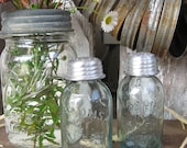 Canning Mason Jar Salt and Pepper Set - Farmhouse Wedding Decor - Vintage Inspired - Country Chic Decor