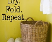 Large Wash Dry Fold Repeat Vinyl Decal