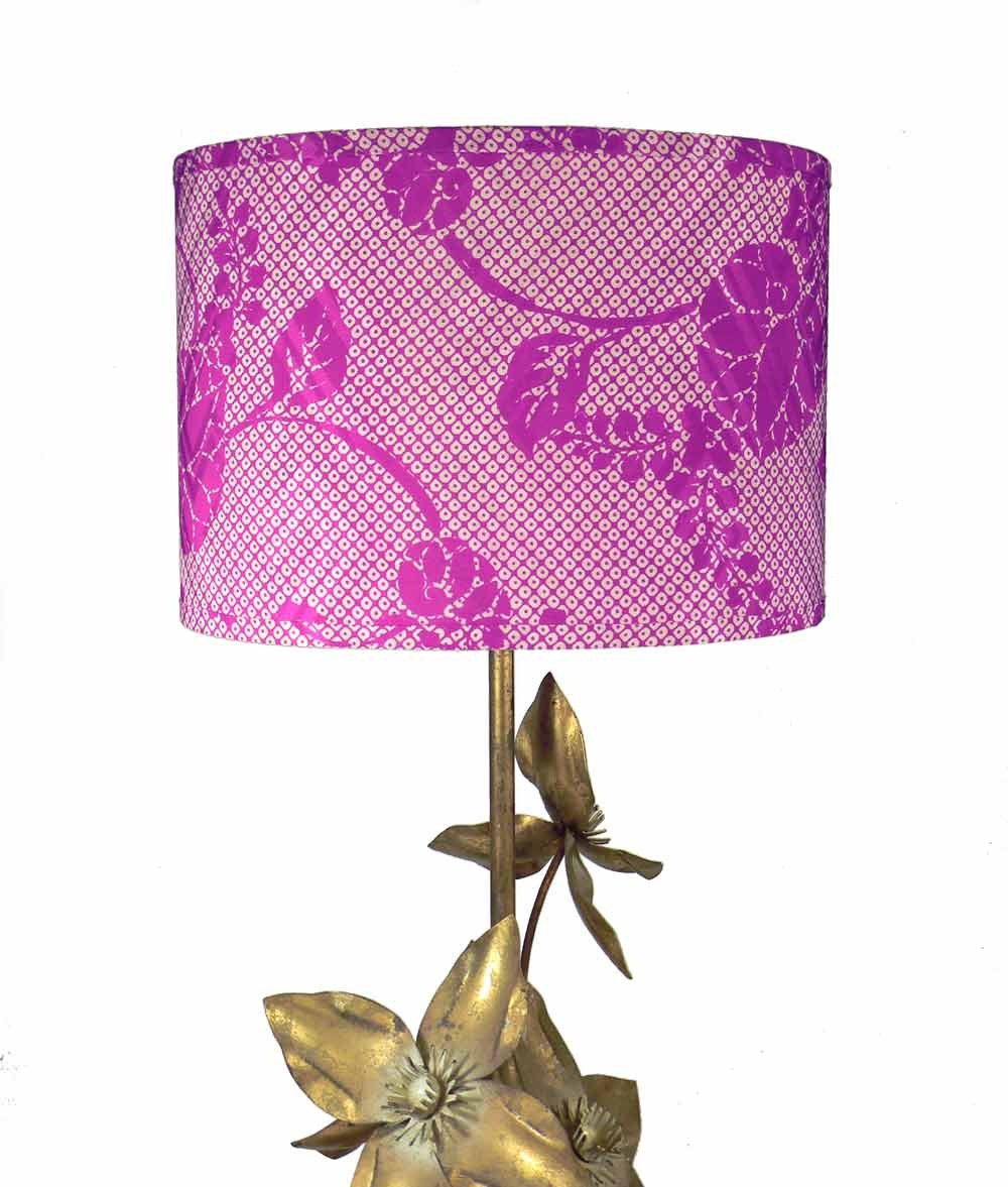 Oval Kimono Lampshade - Vintage Fuchsia Palowina
