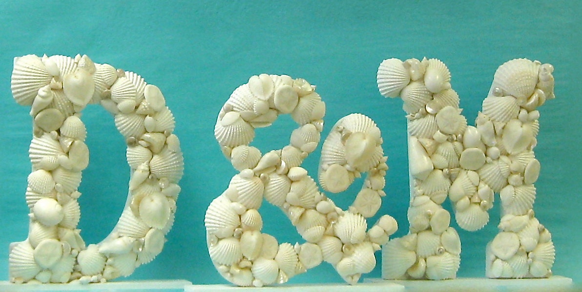 Beach Decor - Personalized Seashell Letters