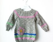 Gray Sriped Tunic sweater for newborn 0-3 months