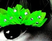 Green Color spLashes Feather False Eyelashes