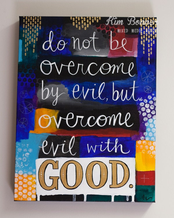 Overcome with Good: 11x14 painting - colorful, bright, encouraging