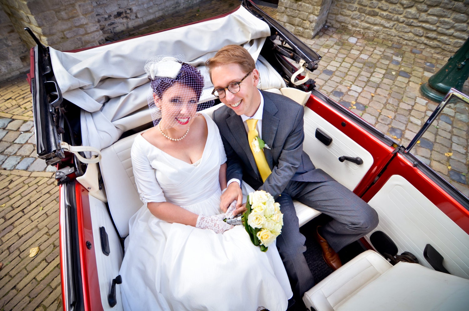 Tea Length Wedding Dress with Sleeves and Pockets - Janie Jones