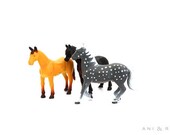 Vintage Small Toy HORSE set of 3