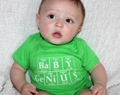 Chemistry Onesie - BABY GENIUS Periodic Table Creeper  - The Original Baby Genius by Periodically Inspired - Baby Shower Gift