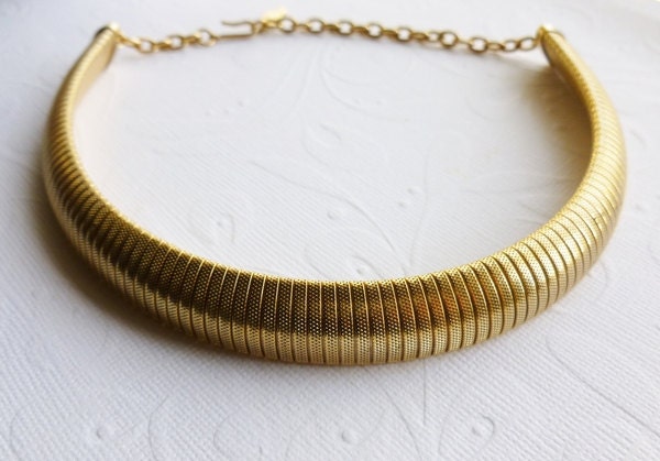 Gold Choker Necklace - Vintage Sarah Coventry