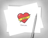 Father's Day card - Dad tattoo - Dad I love you