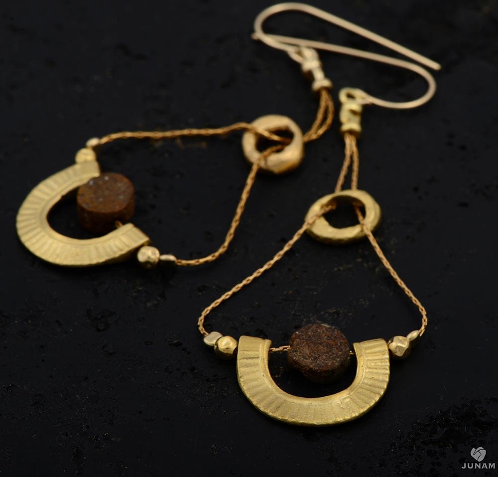 Cleopatra Earrings, gold and turquoise, long dangle earrings, 18k gold plated, gold fill chain, unique design, gift for mom