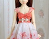 LAST ONE Salmon & beige dress for MSD