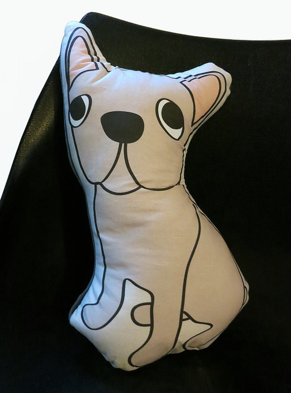 Fawn French Bulldog // Dog Shaped Pillow
