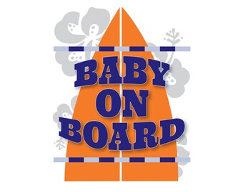 Surf Nursery, Custom Kids Print, Nursery Art, Nursery Wall Art, Personalized, Playroom,  Kids Wall Art, Beach Nursery, baby on board
