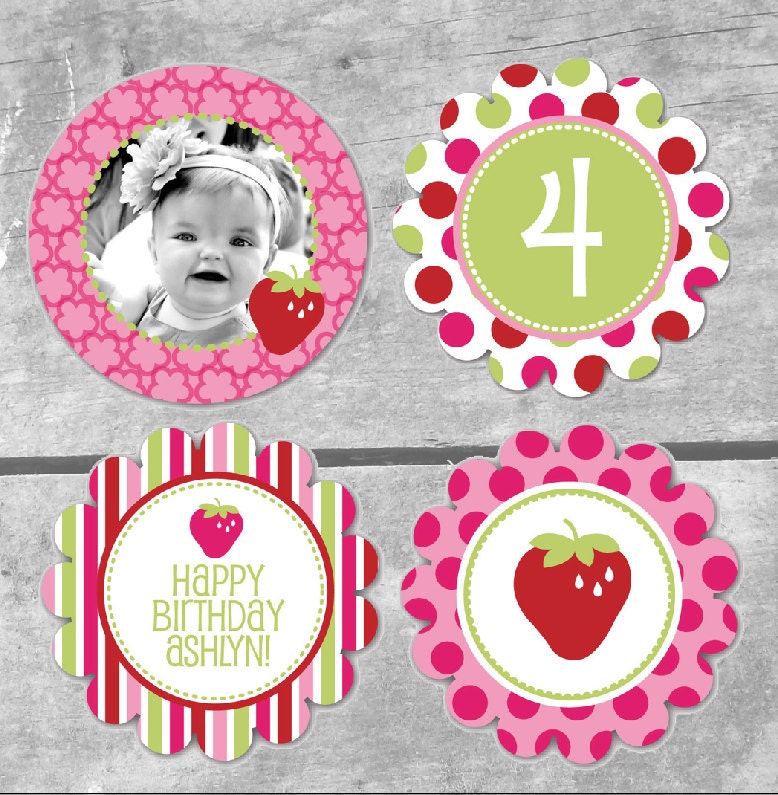 Strawberry Sweet Collection - Printable Party Circles by Itsy Belle Il_170x135