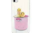Duck iPhone Case, Pink iPhone Case, Girly Girl iPhone Case, Cute Duck iPhone Cover, Pretty iPhone Cases, iPhone 5 Case, iPhone 4 Case, 4s