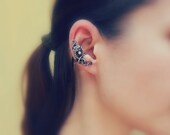 Small Silver Dragon Ear Cuff, Gothic Creature Earring, RIGHT EAR