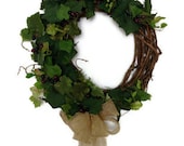 Rustic Grapevine Twig Wine Theme Grape Door Wreath Home Decor Floral Arrangement