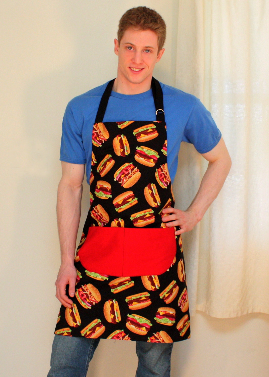 Mens Apron, Men's Burger Flippin' Apron