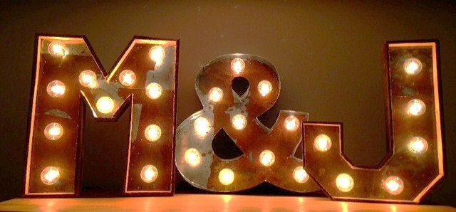 Custom listing K "and" Co Reclaimed wood and steel industrial letters 20 inches no lights