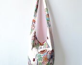 Bohemian Elephants Hobo Bag, Hippie Purse, Valori Wells Design, Floral, Leaves, Bright, Colorful, Sling Bag, Boho Bag