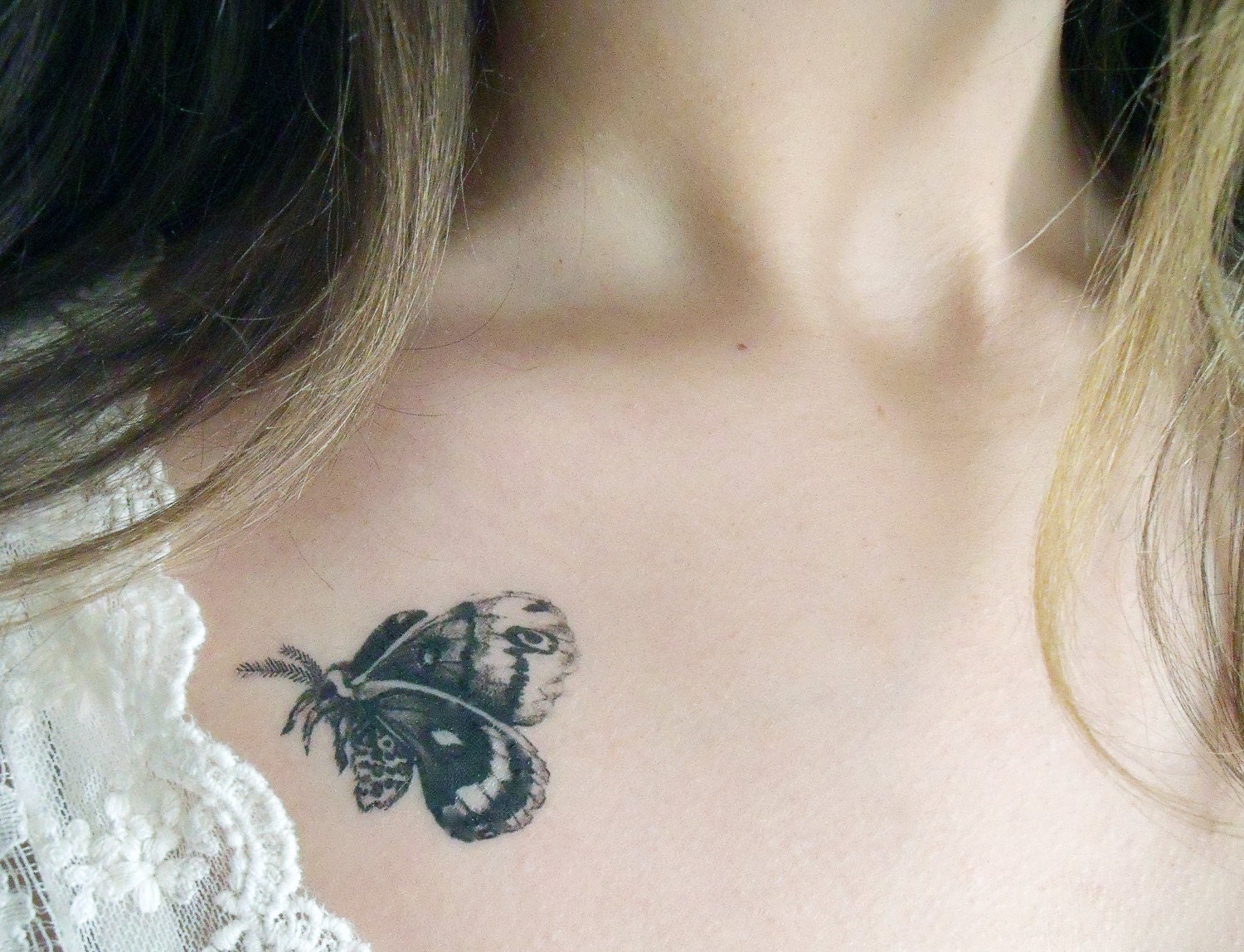 Temporary Tattoo Fawn and Moth (Includes 2 Tattoos)