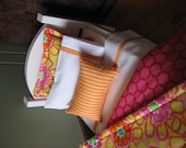 American Girl / 18" doll sized bedding - "Super Flower" in Yellow