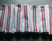 french vintage striped towel, red blue & green striped towel