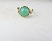 Green Aventurine Ring, Aventurine Gemstone Ring, 14k Gold Filled ring, Any Size