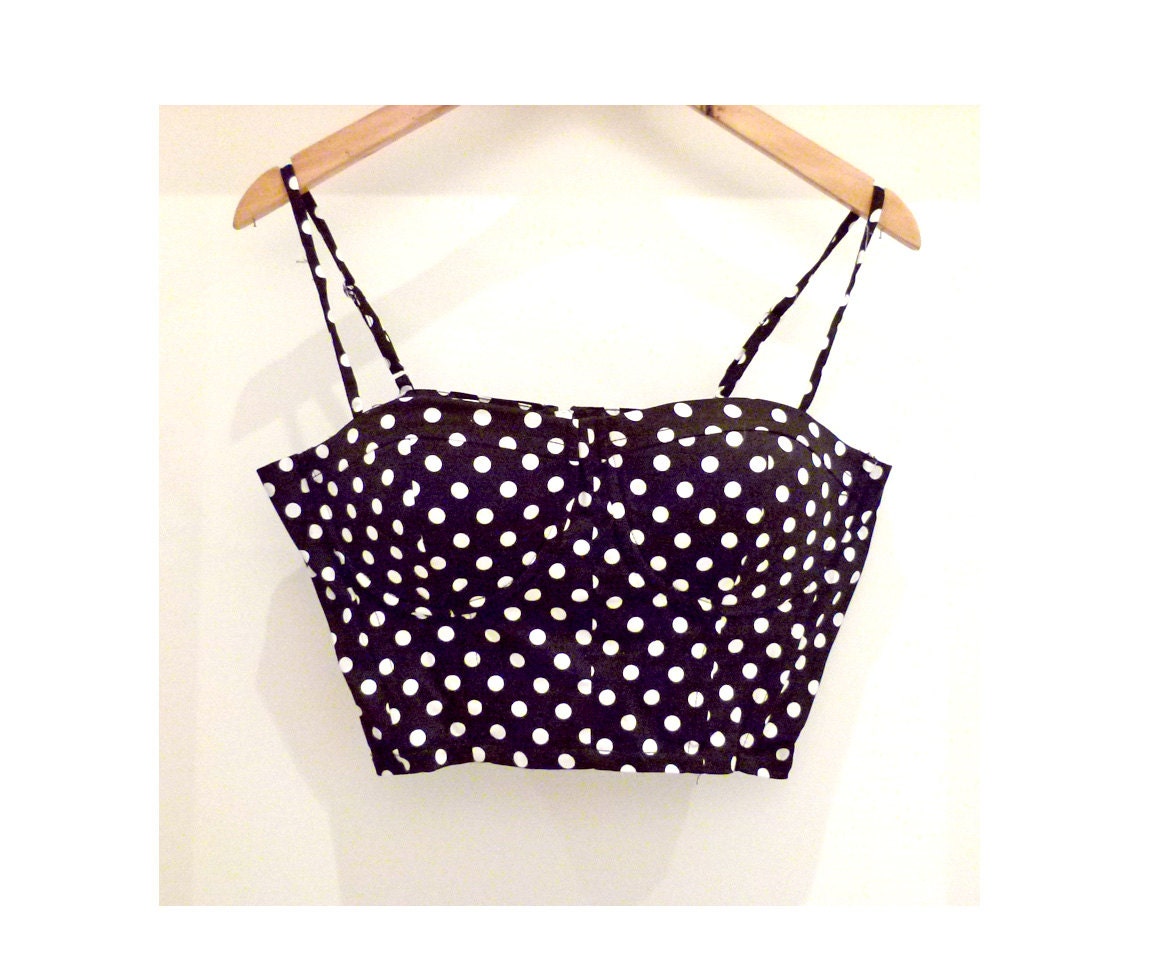 polka dot pinup bralet