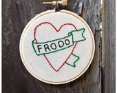 Hobbit Love Mini Embroidery Hanging Hoop