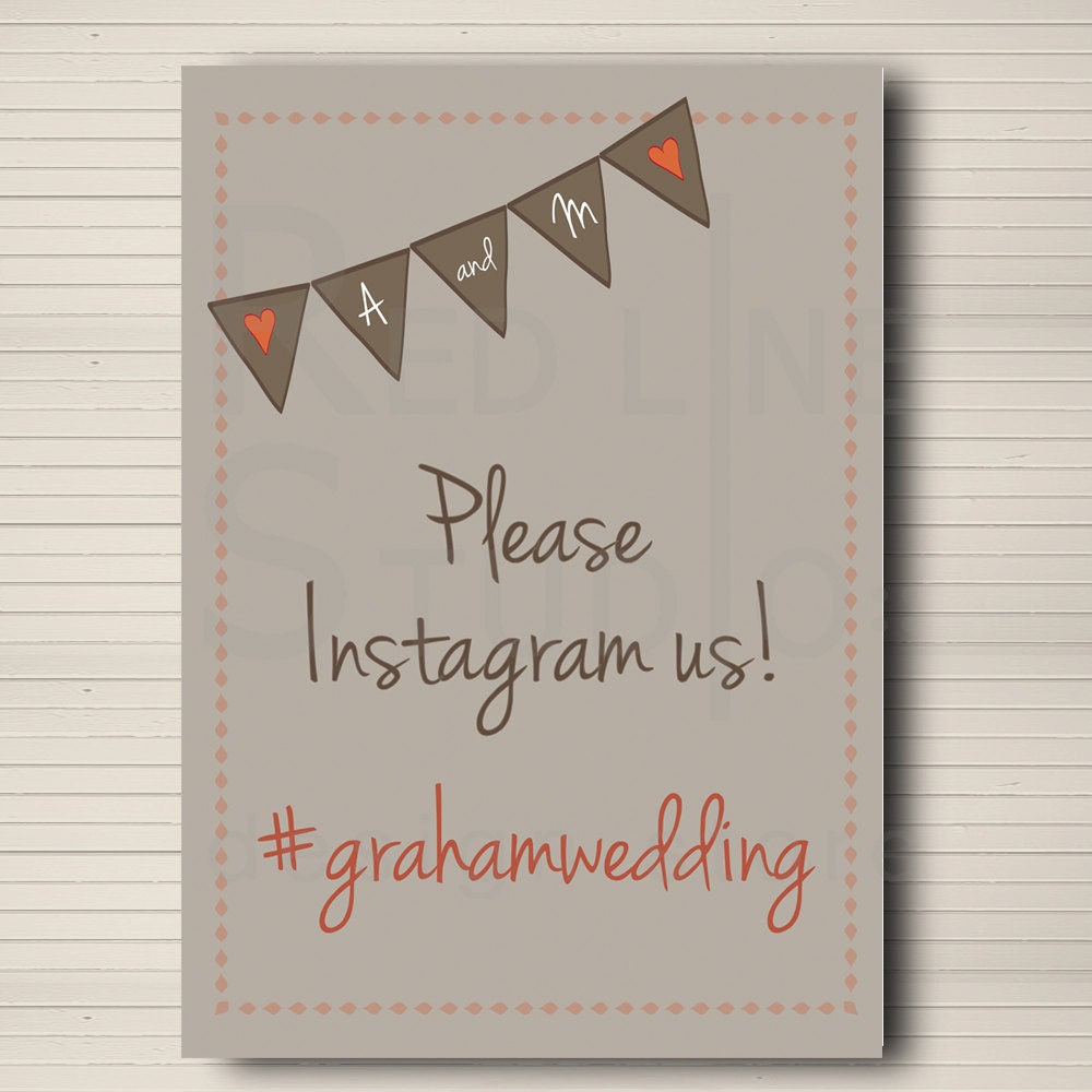 Instagram sign - wedding decoration