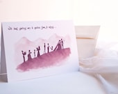 Nerdy Bridesmaid/ Groomsmen Invitation- Lord of the Rings- Geek Wedding Cards- 5x7inches