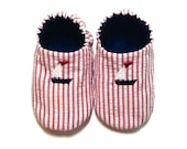 Nautical Baby Boy Shoes with Sail Boats (Stripes)