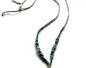 crystal necklace, friendship necklace, crystal charm, bohemian, festival