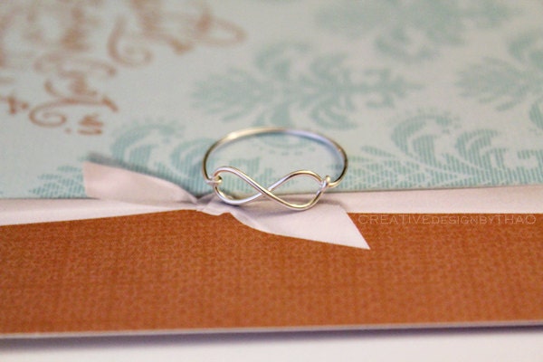 Dainty Infinity Ring - Argentium Sterling Silver