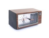 Vintage Clock Radio General Electric Mid Century Modern Walnut Faux Wood Grain Faux Bois Rectangle Box AM FM Wake To Music Alarm