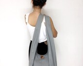Canvas Bag Cotton bag Shoulder bag Sling bag Hobo bag Boho bag Messenger bag Tote bag Crossbody bag Purse - Light Gray