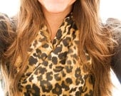 Brown and Black Leopard Infinity Scarf