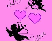 Cute Cupid Valentine Card,Birthday Card,Any Occasion Card.Girlfriend,Wife,Boyfriend,Husband,Fiancee,Fiance
