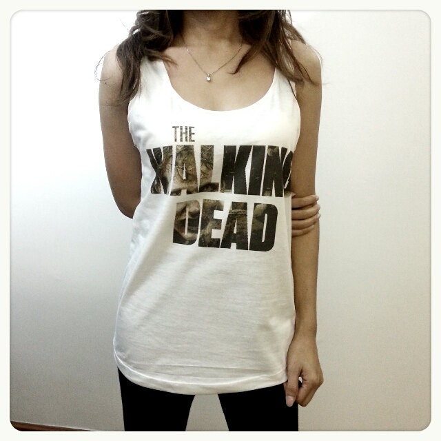 The Walking Dead Text US Series Zombie Ghost Women Sleeveless Tank Top Tanktop Tshirt T Shirt S,M,L