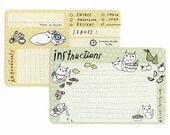 Blank Recipe Cards Recipe Handmade Paper Goods Kitchen Cat Recipe Card