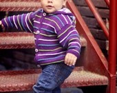 Handknit Baby Sweater for Boys -- BELT ROAD -- Childrens Clothing -- Hoodie