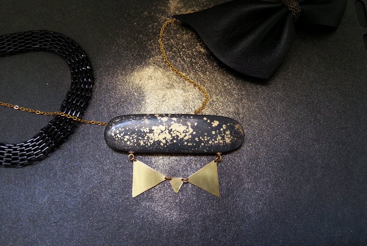 The medals - brooch dark blue and gold