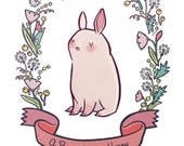 Bunny for My Hunny, 8.5" by 11" Archival Print