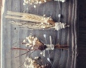 MONROE - wheat boutonnieres - set of 4
