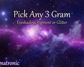 Pick Any 3Gram Eyeshadow, Glitter Or Pigment. Natural Mineral Makeup, Cosmetics, Body Art, Nail Glitter, Eyeliner (1 Jar)