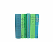OCEAN GREEN Decorative Books, Book Collection, Book Decor, Wedding Decor, Centerpiece, Interior Design,Home Decor, Ocean, blue