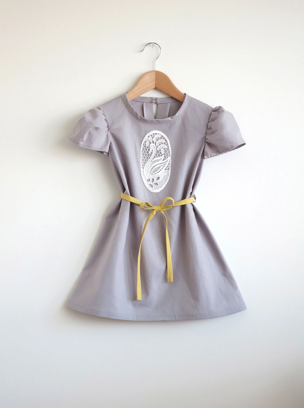 little swan gray cotton dress