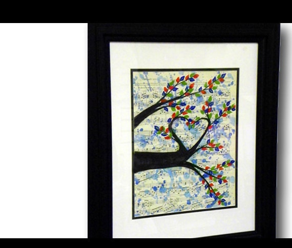 Unique Wedding Gift Tree of Life Painting - Customizable Heart Love Tree Original Acrylic Art - Unique  Engagement Gift
