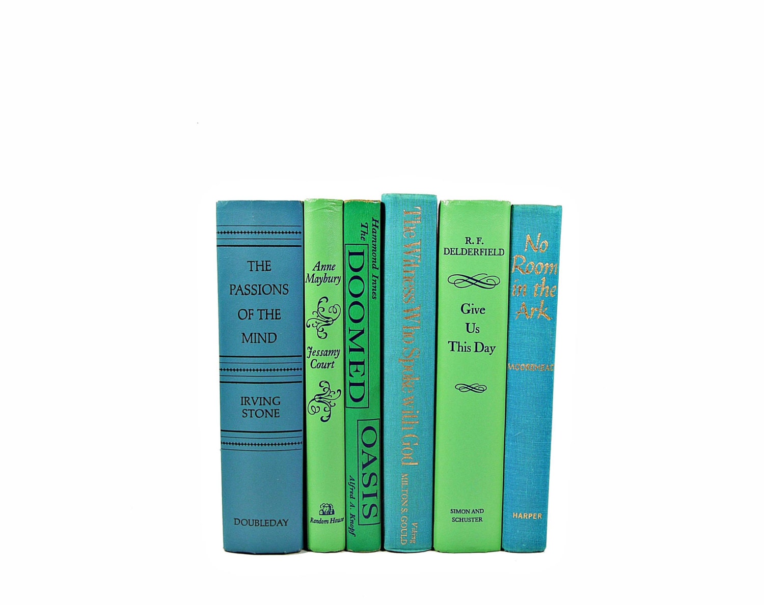 OCEAN Green Blue Decorative Books, Beach Wedding Decor, Centerpiece, Book Collection Set, Book Decor, Interior Design, Home Decor,